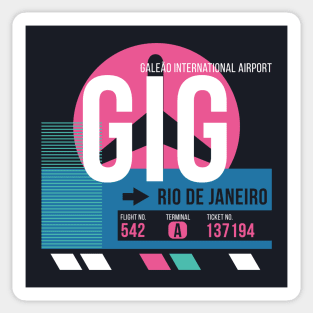 Rio de Janeiro (GIG) Airport Code Baggage Tag Sticker